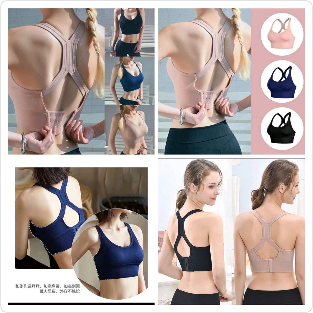 New Sport Bra Wire Free Seamless Tanpa Kawat Comfortable