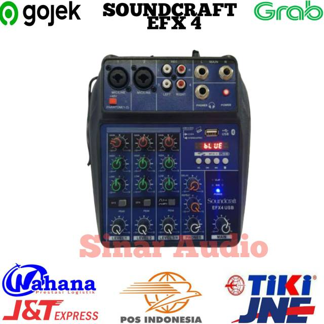 Mixer Audio Soundcraft EFX 4 Bluetooth 4 Channel