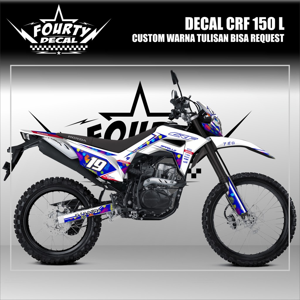 DECAL MOTOR CRF STICKER STRIPING CRF FULLBODY CUSTOM