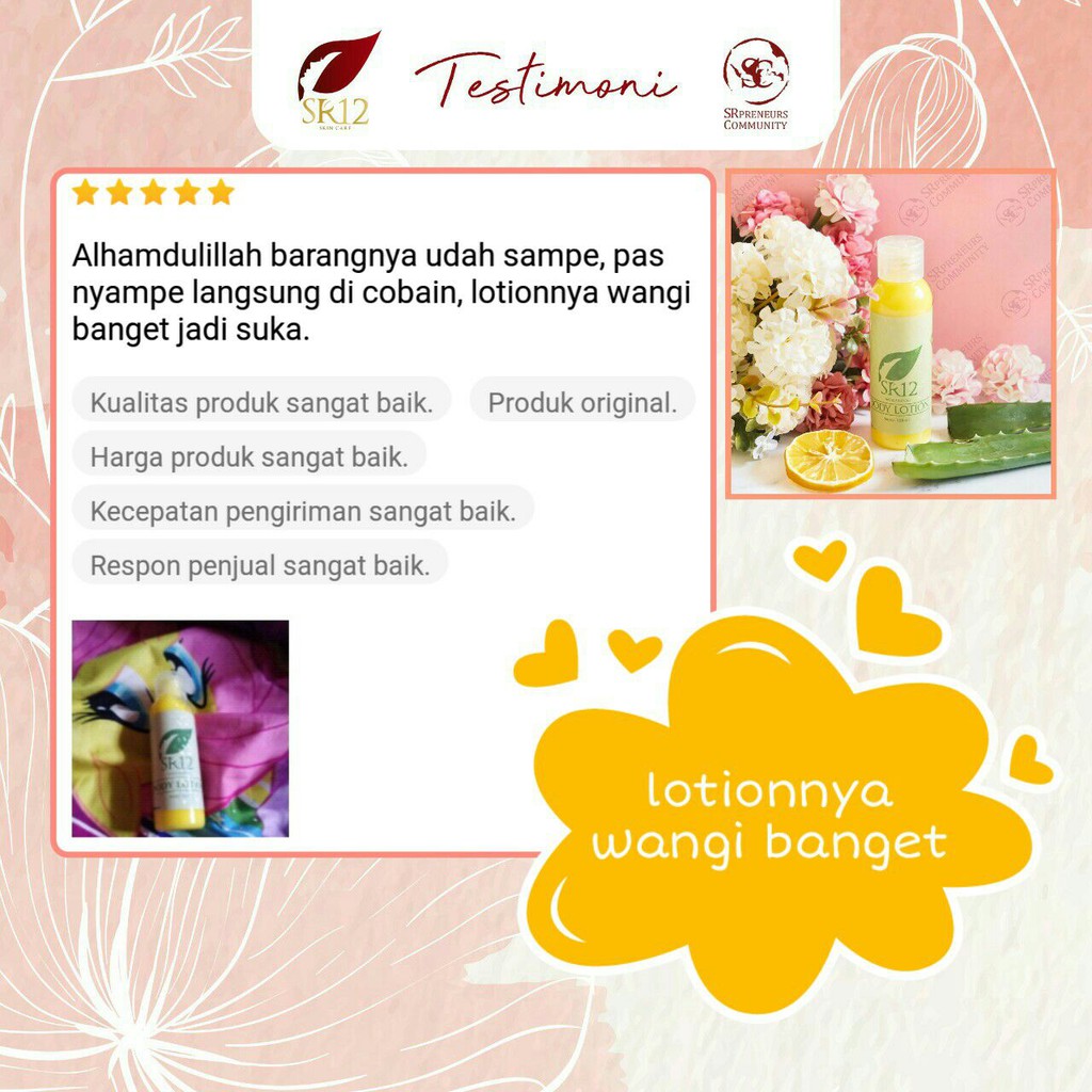 TERAMPUH PAKET ANTI BELANG SR12 / SUNBLOCK SPF 30++ / LOTION / SUNCARE / PENCERAH BADAN ALAMI BPOM