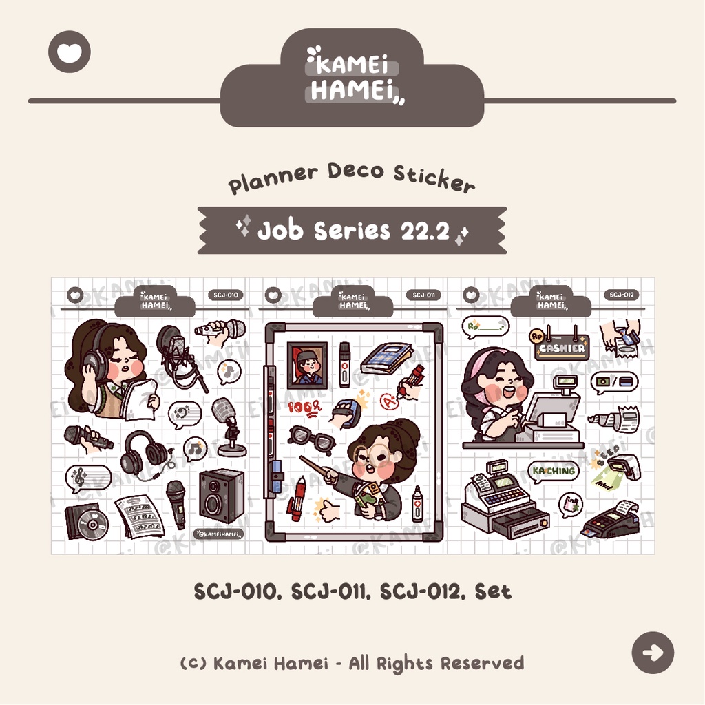 

Job Series 22.2 | Kamei Hamei Deco Planner Sticker