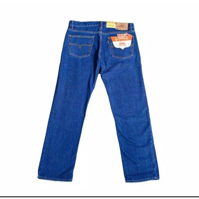 Celana Jeans LEA 606 Panjang Pria Grade Original Standar Reguler 28-38 - biru tua, 28(I4S8) Celana P