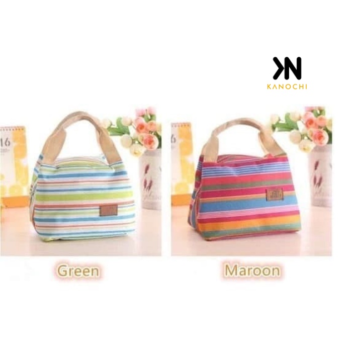 Tas Bekal Mini Cooler Bag Kecil Pouch Asi Thermal Lunch Pouch Fashion