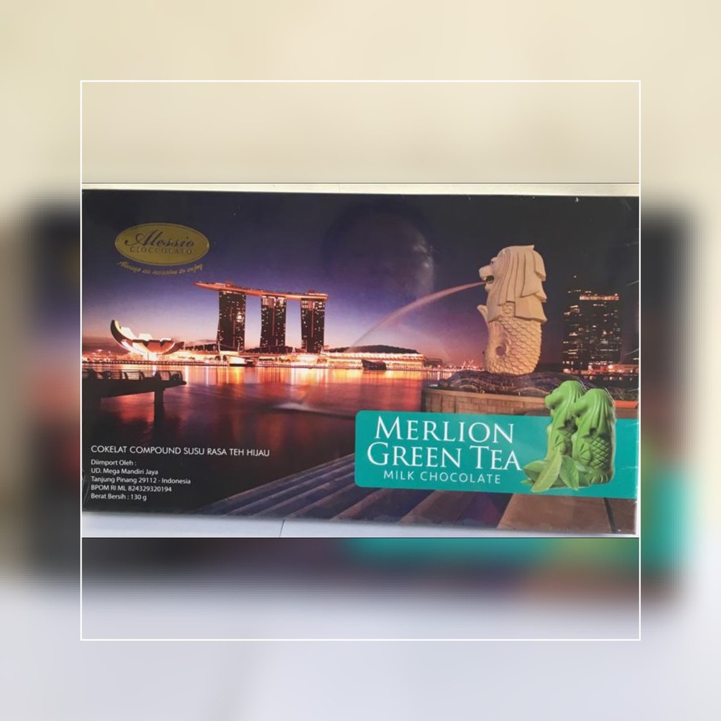 Messio Merlion Green Tea Milk Chocolate 130 gr
