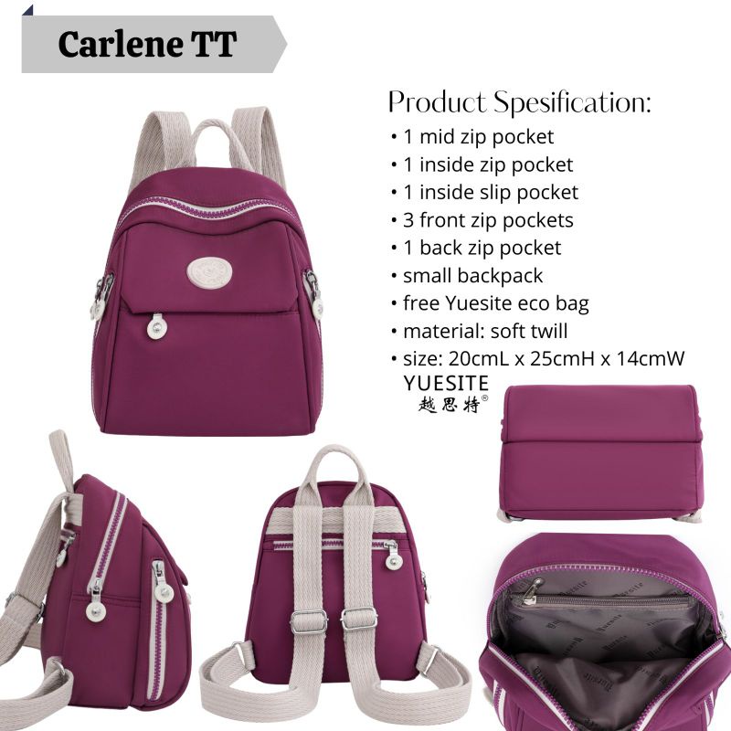 TAS RANSEL WANITA KECIL YUESITE CARLENE MOTIF SMALL BACKPACK