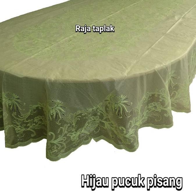 ➩ Taplak meja makan plastik 6 kursi oval anti air waterproof vinnyl ✼