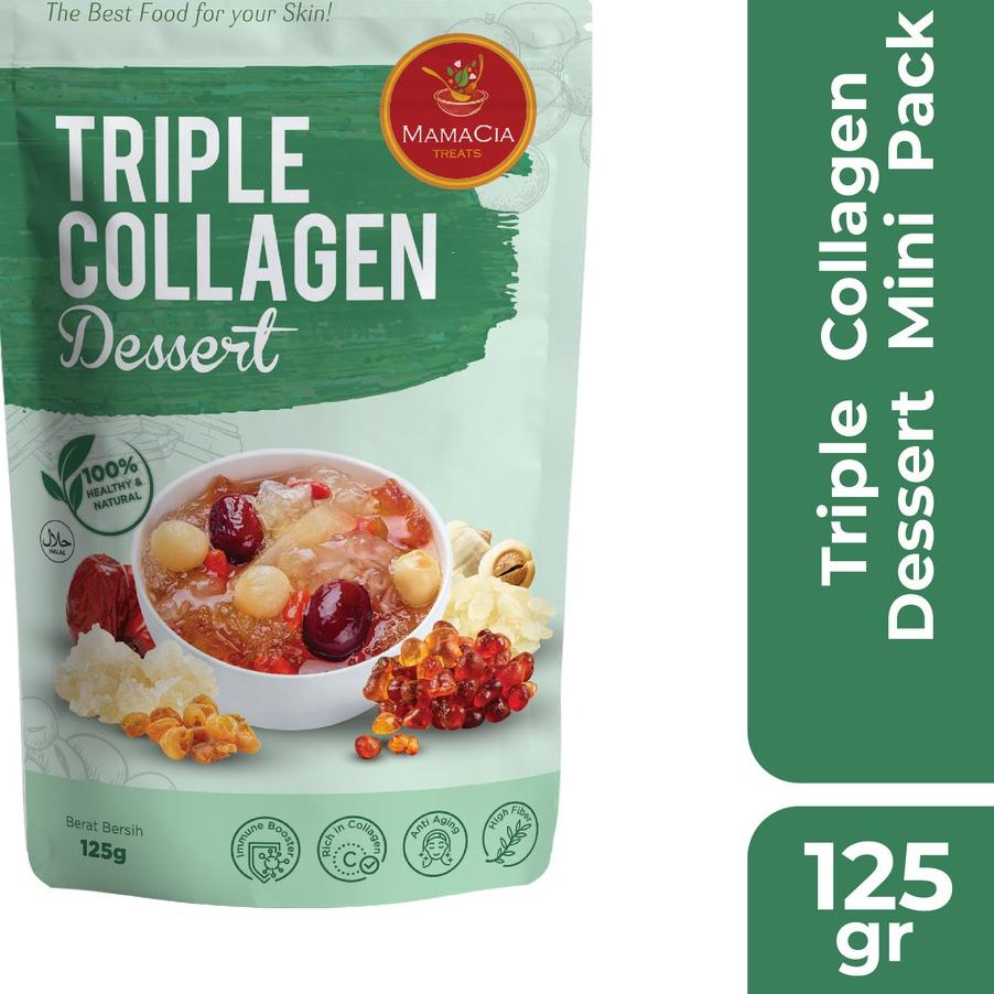 

Mamacia Treats Paket Triple Collagen Dessert Peach Gum + Snow Bird Nest + Honey Locust Mini Pack Terlaris