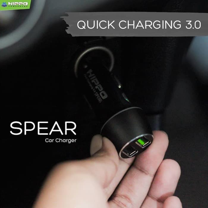 Produk Unggulan Charger Mobil Hippo Spear Value Pack / Car Charger 2 Usb Fast Charging Trendi