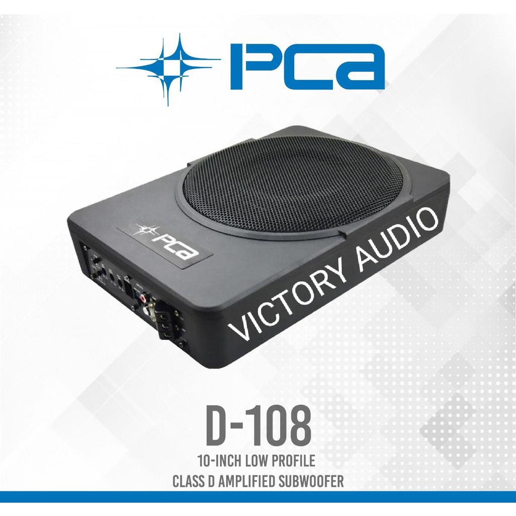 Subwoofer Aktif Kolong Jok Mobil PCA D-108 10 Inch Class D Power Amplified Subwoofer Ori Bergaransi