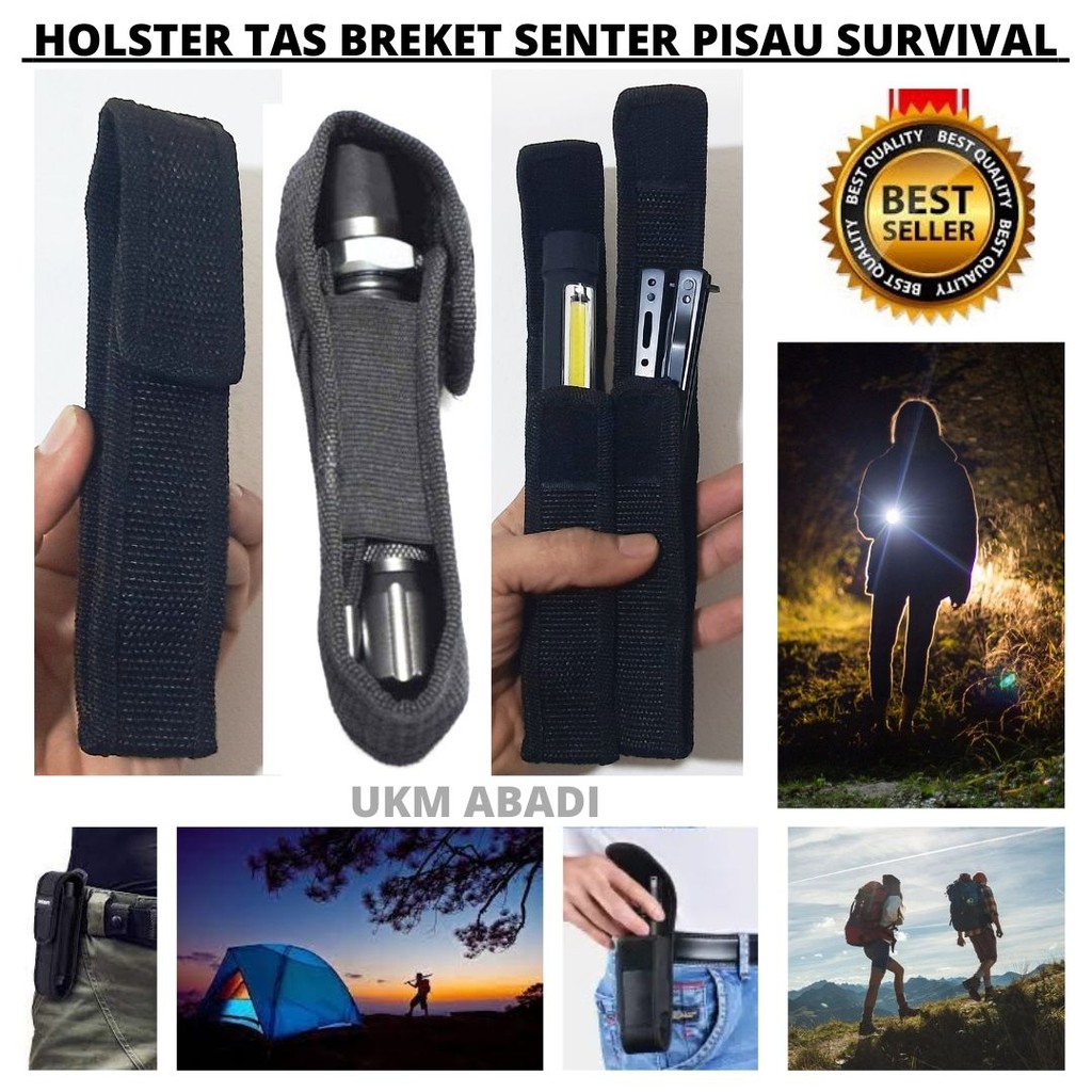 Holster Sarung Tas Senter Pisau Serbaguna Bahan Kuat Tebal 114130