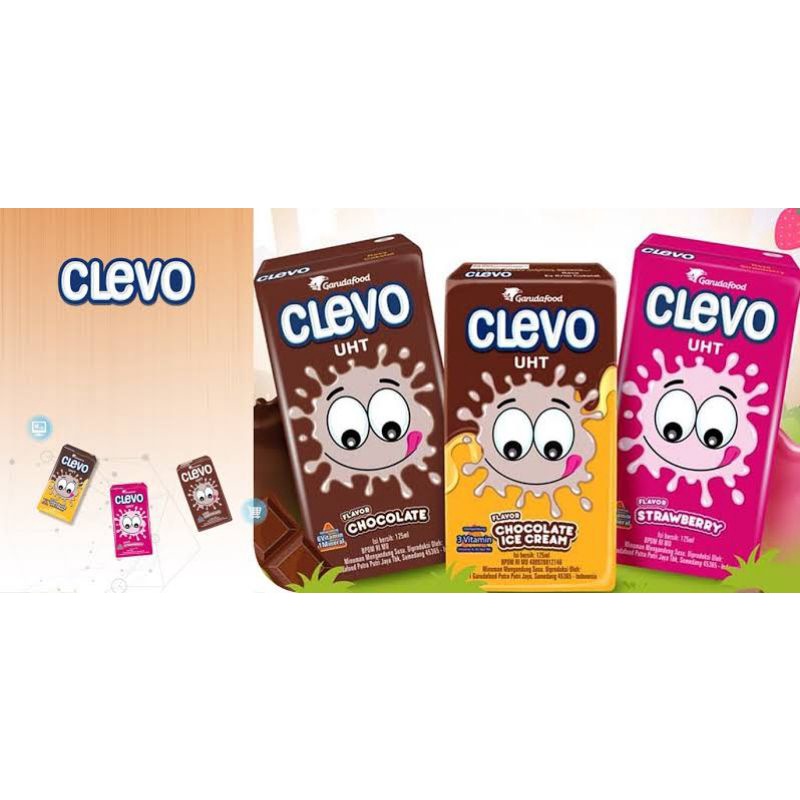 

Susu Clevo uht 115 ml rasa coklat & strawberry