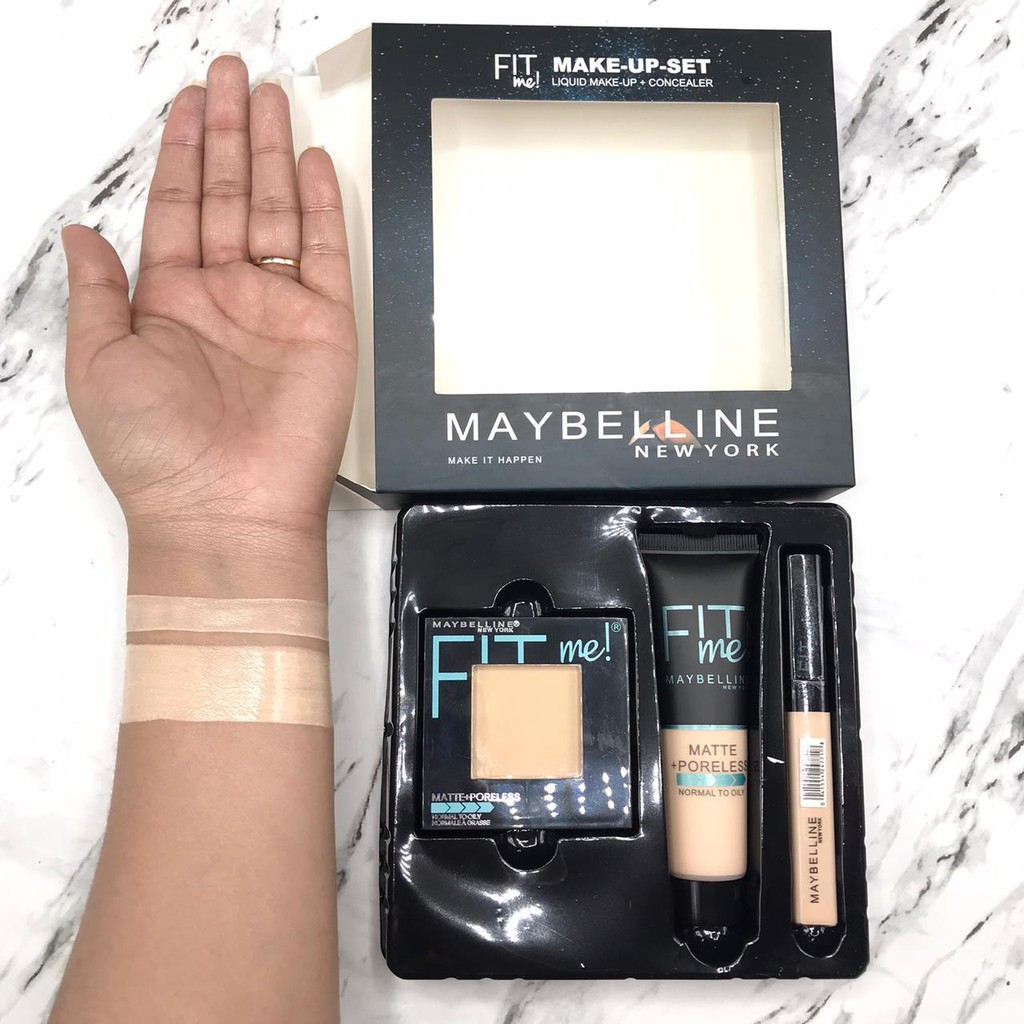 Paket Makeup Super Murah 3 In 1 - Paket Kosmetik Maybelline Fit Me Super Murah 3 In 1