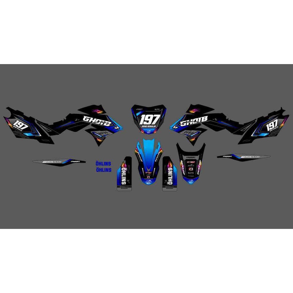 DECAL HONDA KAWASAKI KLX DTRACKER DT BF 150CC 2017 2018 2019 2020 2021 2022 STICKER FULL BODY FULL P