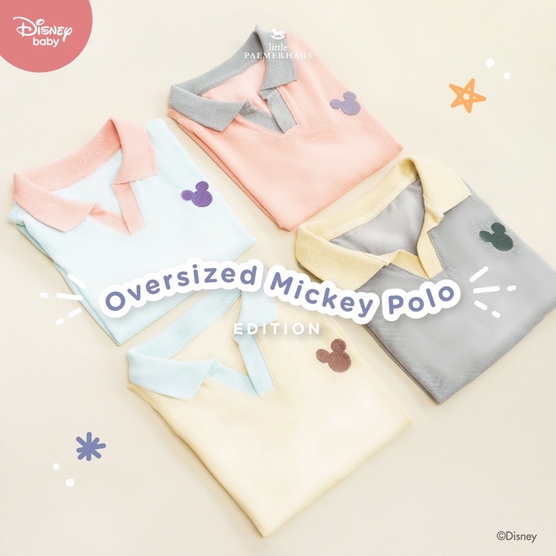 Little Palmerhaus Mickey Oversized Polo 0-3thn / Kaos Polo Bayi