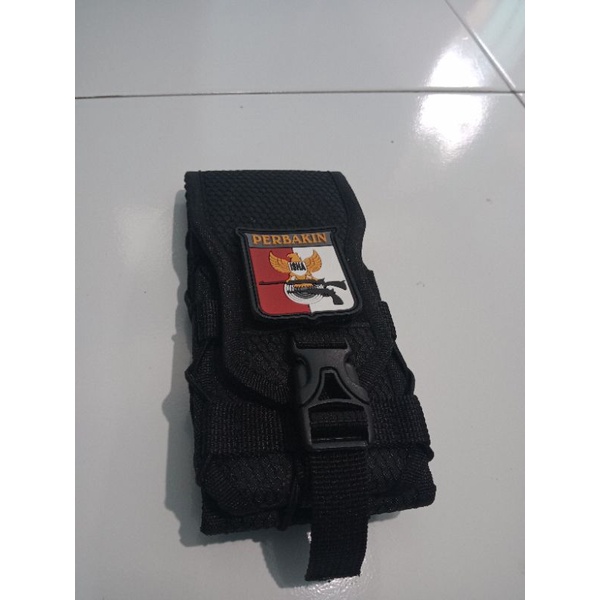 sarung handphone perbakin tempat hp logo rubber perbakin sarung hp dual slot 6'7&6inci