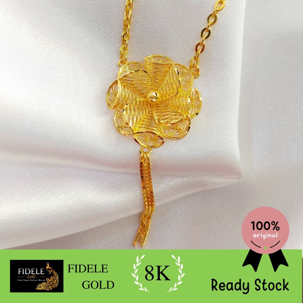 Kalung emas asli UBS fashion hollow fancy kendari