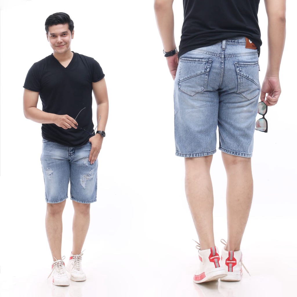 CELANA PENDEK PREMIUM / Celana Pendek Ripped Sobek/CELANA JEANS SOBEK/CELANA PENDEK JEANS/ CELANA PR