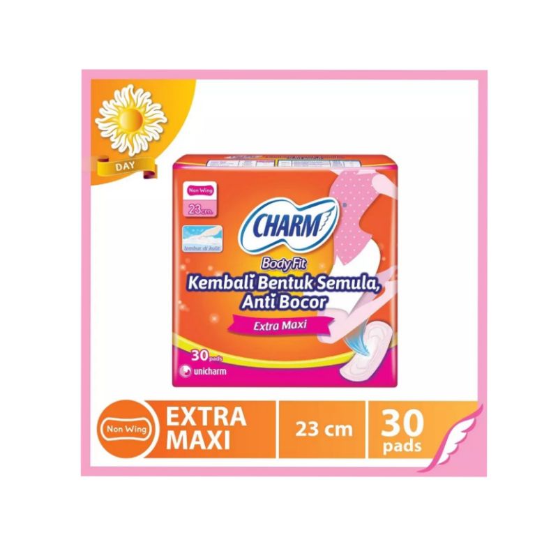 CHARM BODY FIT Pembalut Wings dan NonWings 30 pads