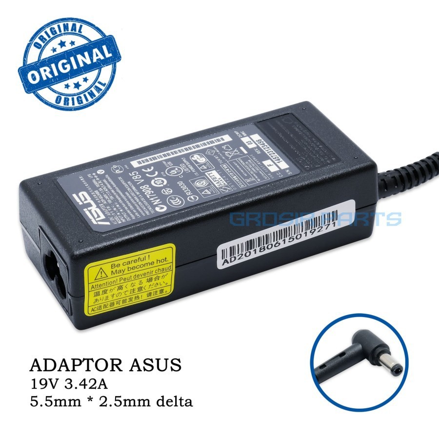 Adaptor Charger Original Laptop Asus X401 X401A X401U A43 19V 3.42A DC 5.5x2.5 MODEL KABEL POWER