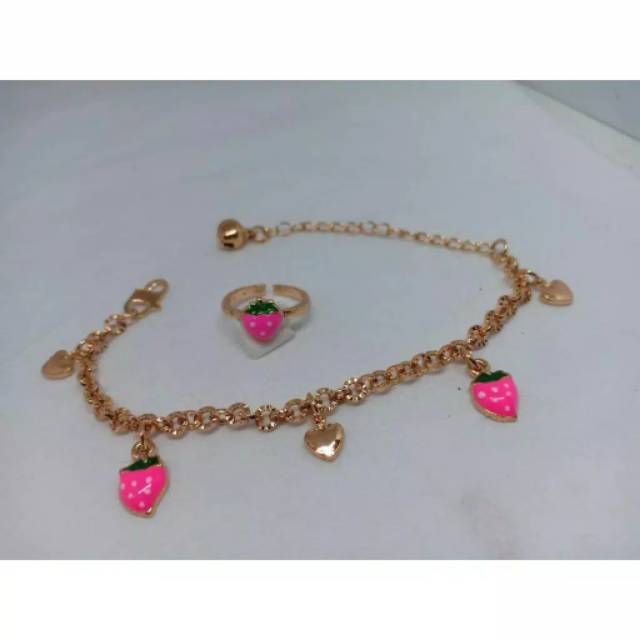 Fourfashion Perhiasan Gelang Anak Kitty Free Cincin K010