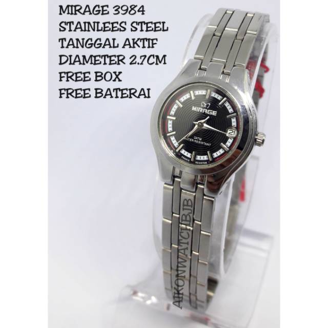 Jam Tangan Cewek Mirage Original 3984