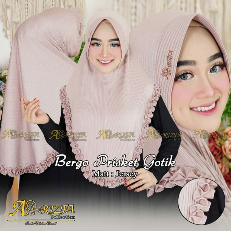 BERGO PRISKET "GOTIK" PET/ HIJAB INSTAN BY AR-RIZFA