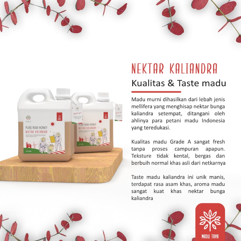

Madu Murni Asli 1kg Tava Grade A Nektar Kaliandra 100% Alami Pure Natural Raw Honey Kesehatan