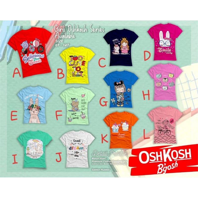 KAOS ANAK PEREMPUAN OSHKOSH JUNIOR GIRLS SERIES