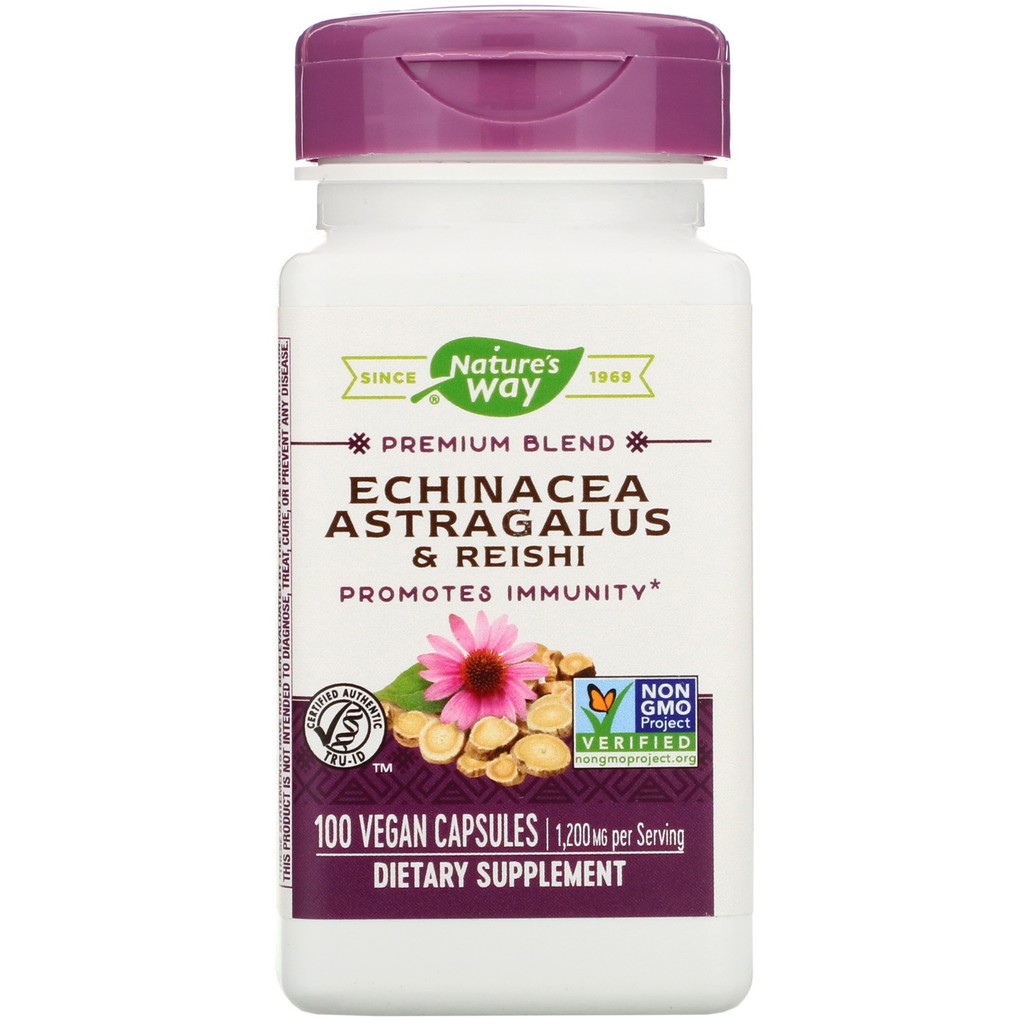 Natures Way Echinacea Astragalus Reishi 400mg 100 Veg Sup. Daya Tahan