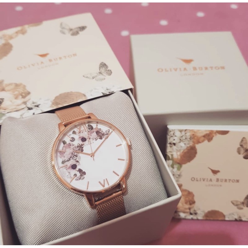Jual Jam Tangan Watches Olivia Burton Winter Garden Rose Gold mesh