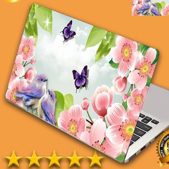 Garskin Laptop kupu-kupu ungu Skin Laptop Stiker Laptop