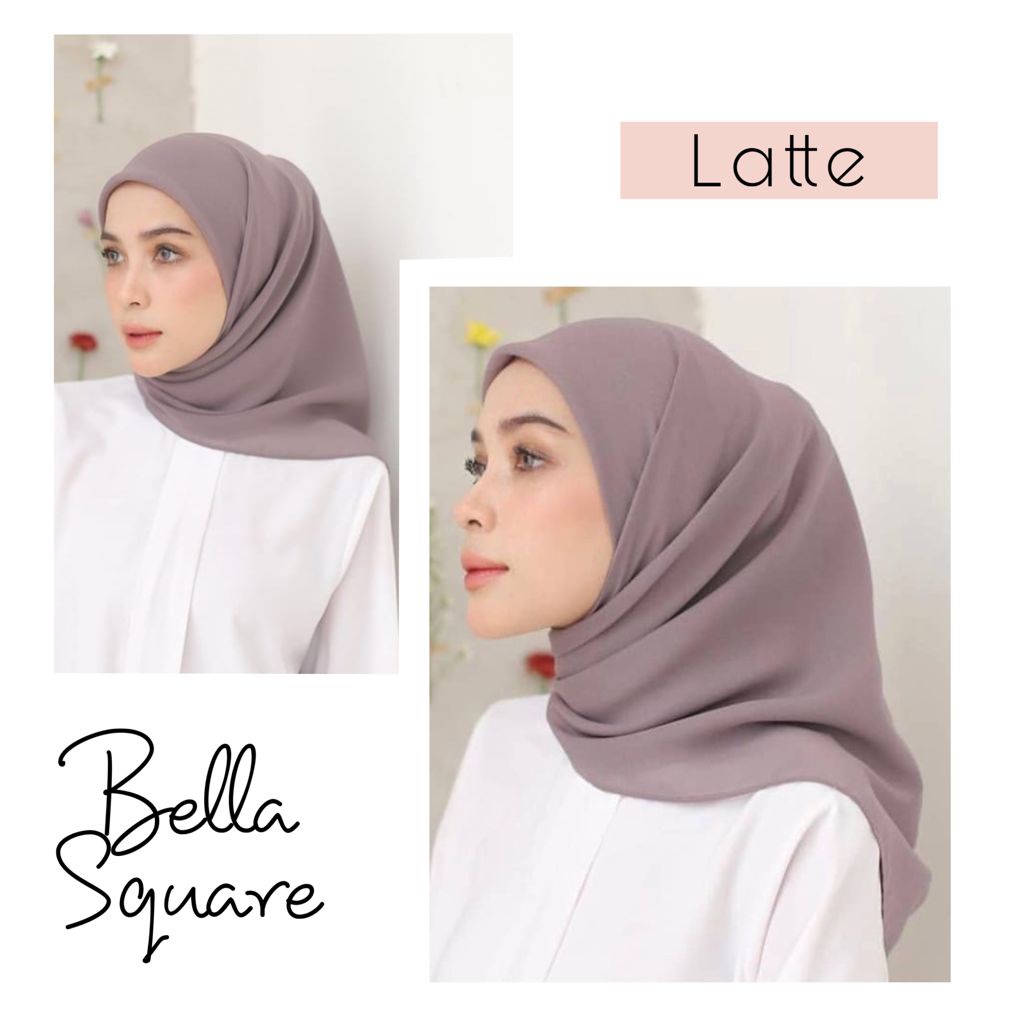 Hijab Bella Square II Hijab Segiempat Bella Square II Hijab Pollycotton II Kerudung II Jilbab panjang termurah part 2-1