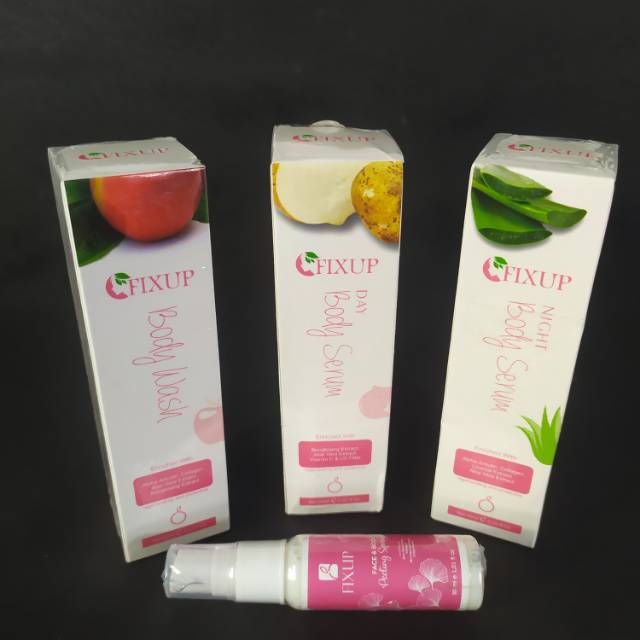 1 PAKET @4 item -  BODY SERUM WHITENING - NEW FIXUP BODY SERUM