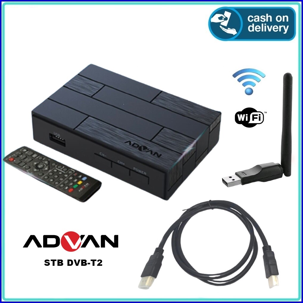 TV Digital Receiver Set Top Box STB Advan DIGIPRO DVBT2 Full HD 1080p-LENGKAP
