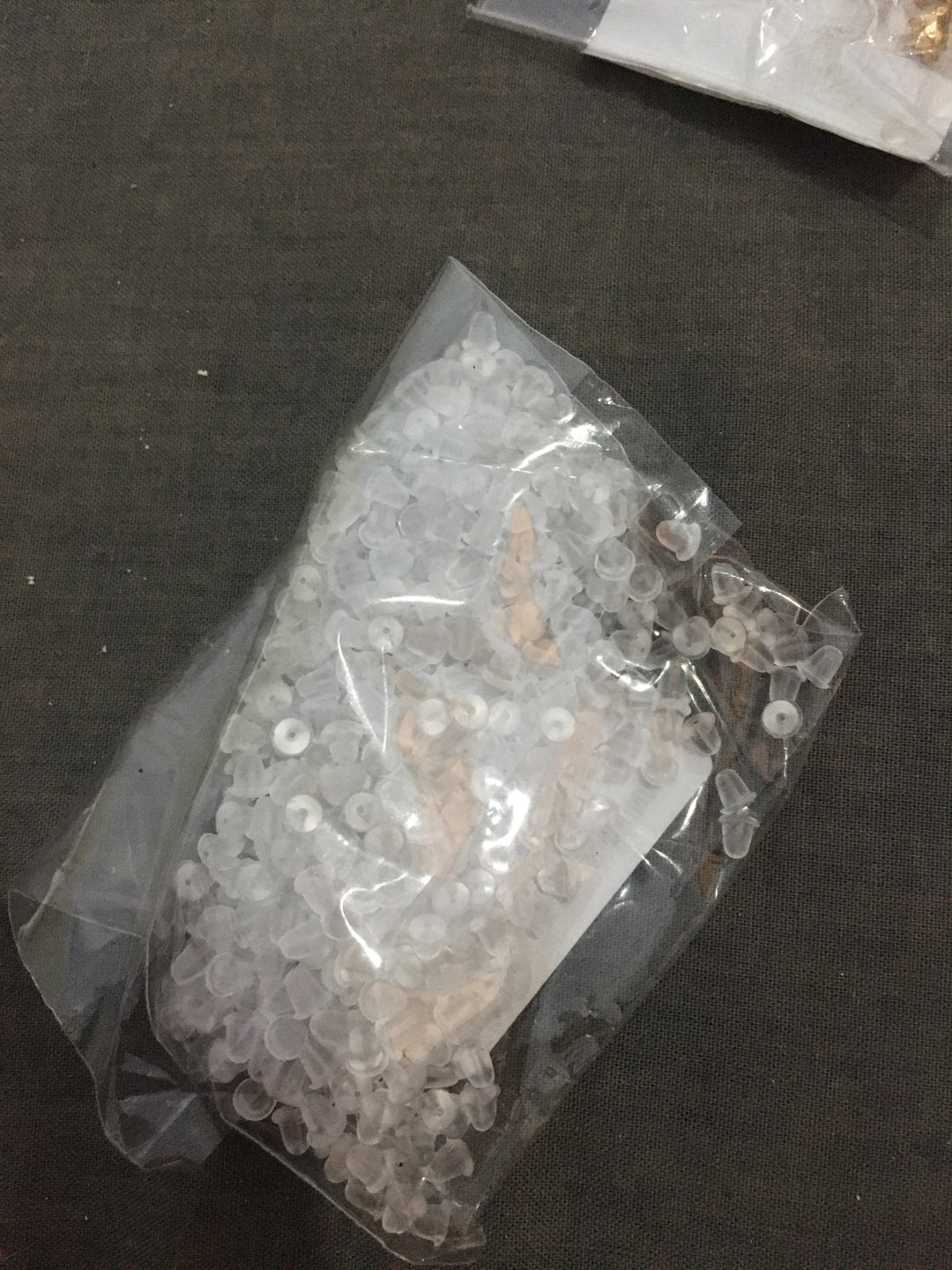 Cod Qipin 500pcs Kacang Bening Bahan Karet Lembut Untuk Perhiasan