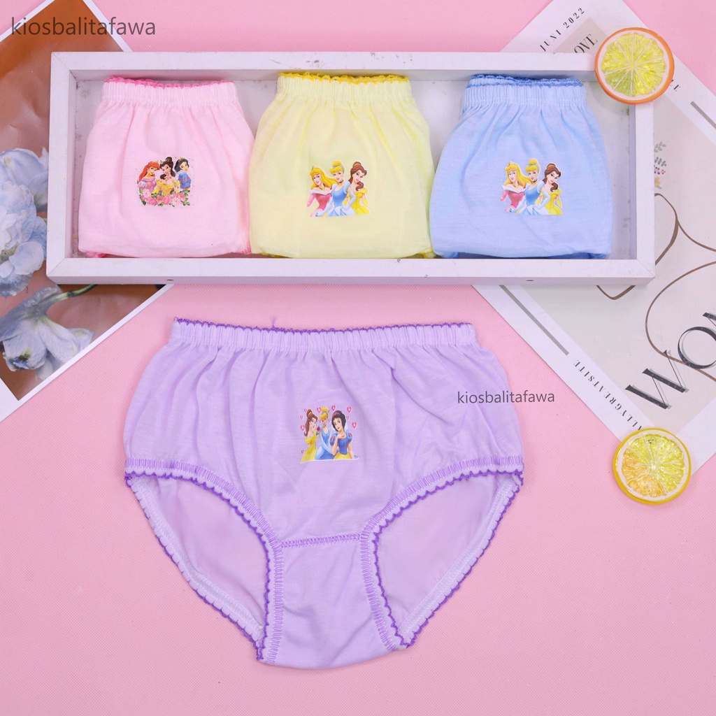 (ISI 3 PC) Celana Dalam 6-7 Tahun / Underwear Kids CD Anak Perempuan Pakaian Dalam Baju Import