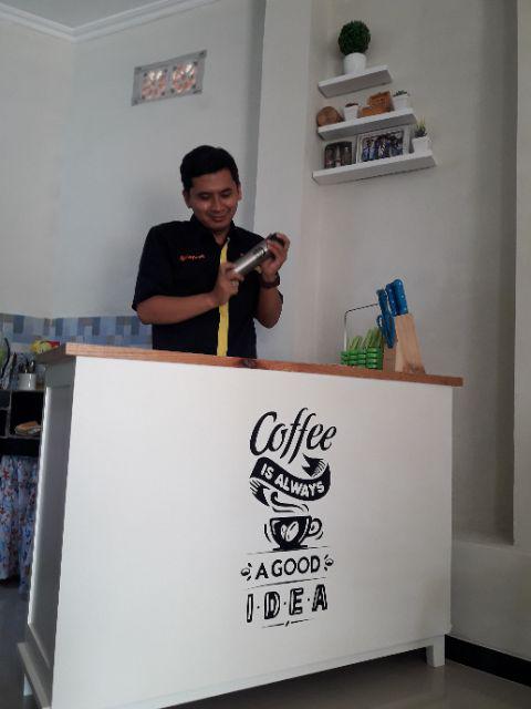 Wall Stiker Quotes Coffee Good Idea Hiasan Dinding Kaca Sticker Decor Cafe Warung Kafe Kopi Backdrop
