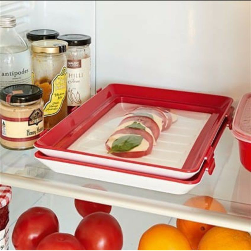 wadah tempat makanan silikon / vakum tray keep food fresh longer