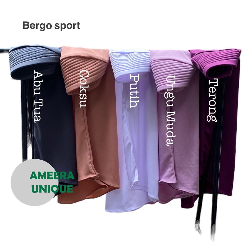 Jilbab Bergo Hamidah Sport Olahraga Instan