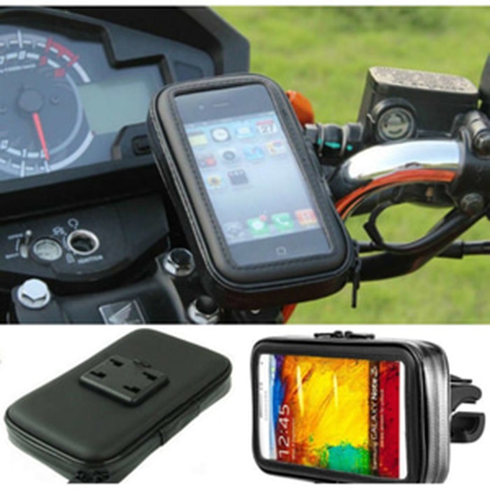 Phone Holder FDT Untuk Motor (Jepit Setang) Waterproof - Holder Motor Tahan Air Proteksi Maksimal