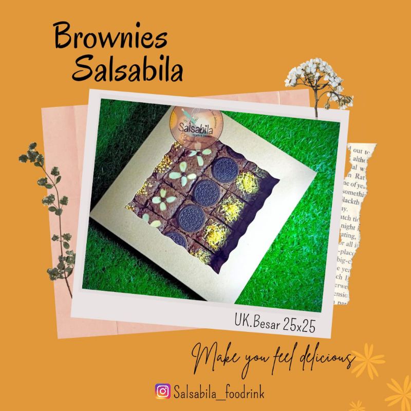 

Brownies Salsabila sekat ukuran 25x25 (topping biasa)