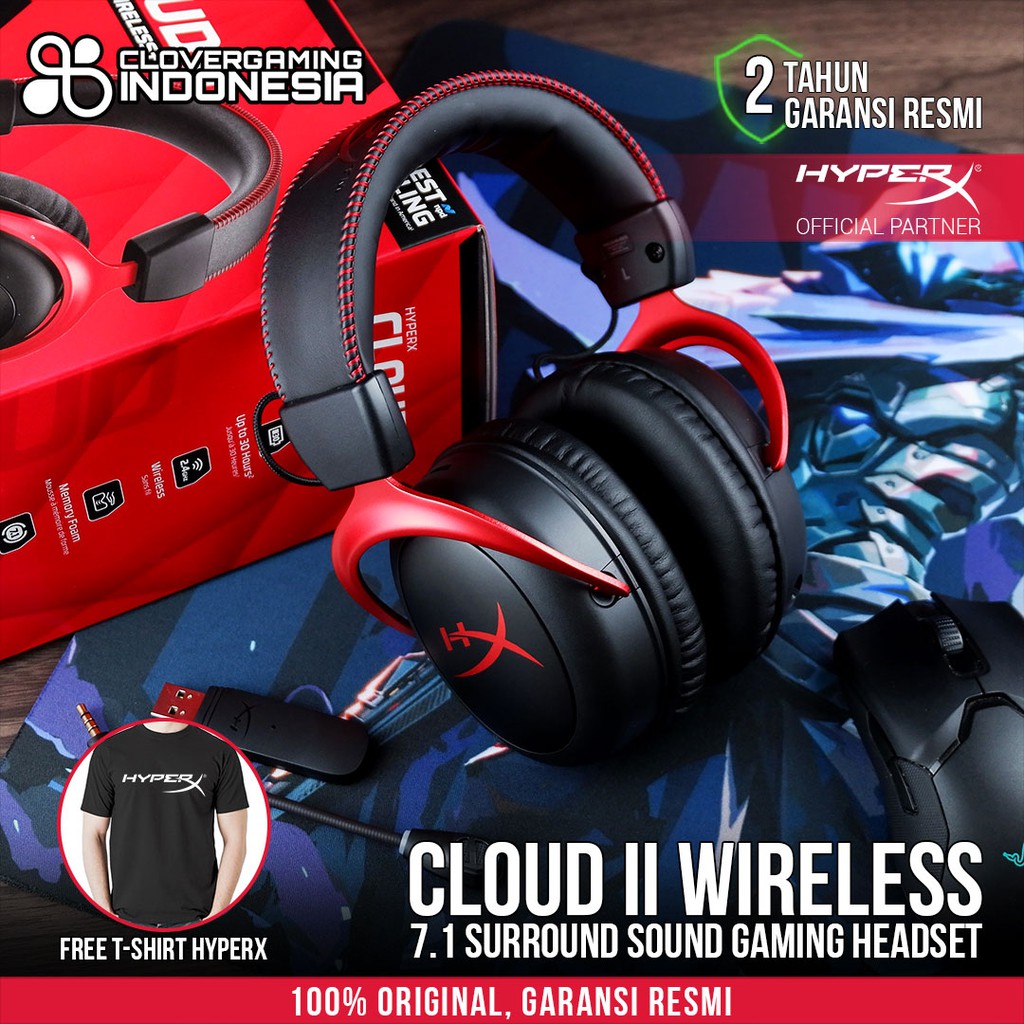 HyperX Cloud II Wireless 7.1 Surround Sound - Gaming Headset