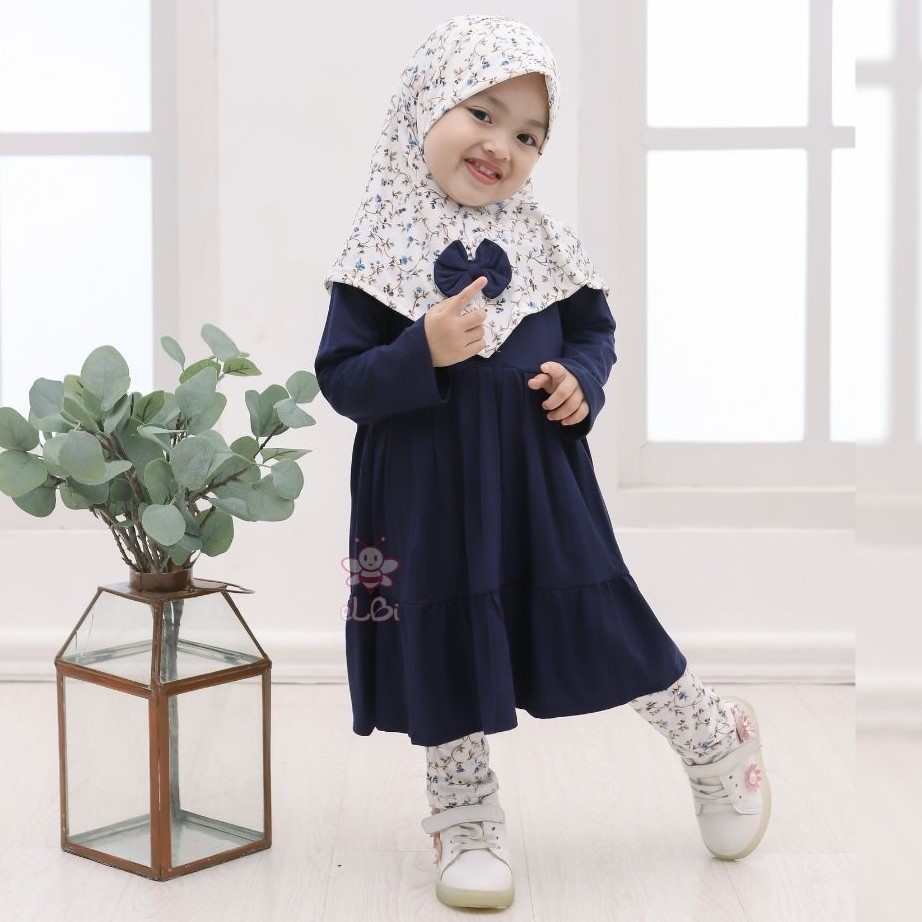 Setelan Muslim Anak Nayla 1-6 Tahun / Baju Muslim Anak Perempuan / Gamis Anak Rayon