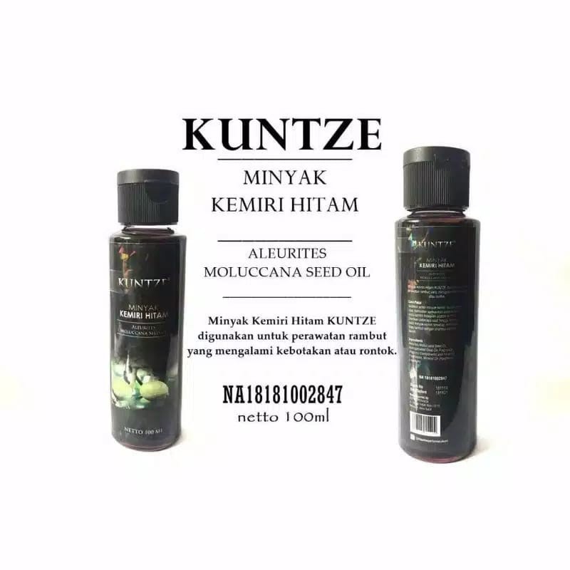 KUNTZE MINYAK KEMIRI HITAM 100ML - MINYAK KEMIRI PENUMBUH RAMBUT MINYAK KEMIRI ASLI 100% ORIGINAL KUNTZE