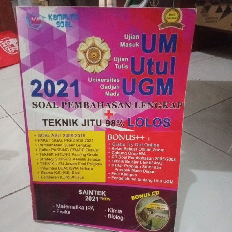 Buku Kampung Soal UGM Saintek 2021 Preloved