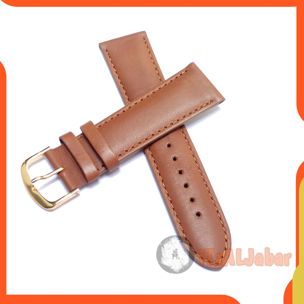 Tali jam tangan Kulit 22mm Leather Strap Coklat GT22