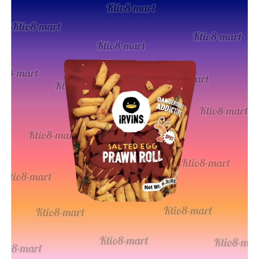 

Irvins Salted Egg Prawn Spicy Roll 180gr/Snack Singapure/Import