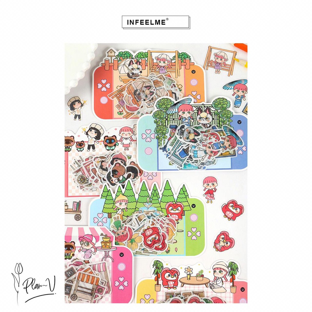 

《PLAN-V》INFEELME 40 PCS ANIMAL CROSSING DECO STICKER | STICKER ANIMAL CROSSING