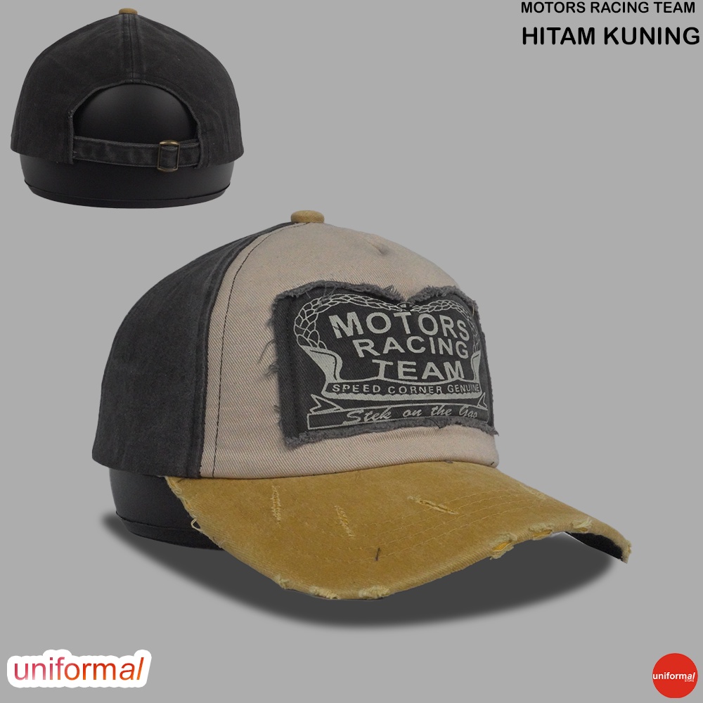 TOPI BASEBALL BORDIR 100% IMPOR HIGH PREMIUM QUALITY / TOPI IMPORT FASHION CAP PRIA WANITA SOBEK RIPEED VINTAGE PUNK JEANS GEMBEL JAMONT MODE / JOMANT JMT / NEW YORK EST 1625 / NEW ERA / NYC / MOTORS MOTOR RACING TEAM / YANGGUAN