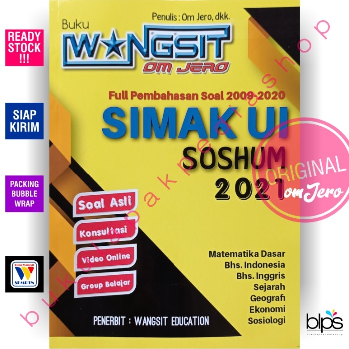 

❤BISA COD❤ Buku Wangsit 2021 / UTBK SBMPTN 2021 / SIMAK UI SOSHUM 2021